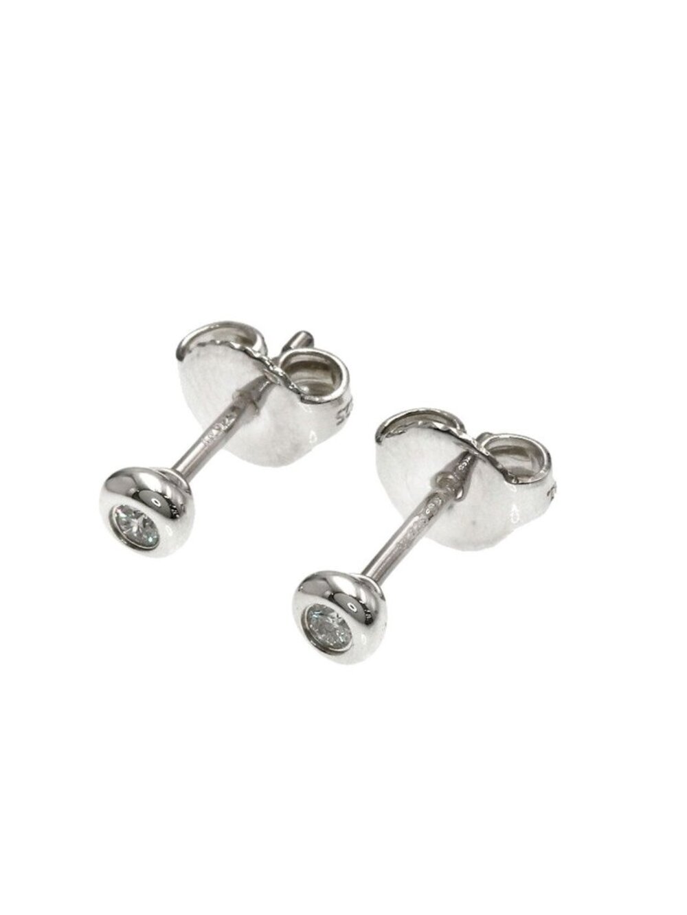 Tiffany & Co by the Yard Diamond Earrings Silver